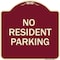Signmission Reserved Parking No Resident Parking Heavy-Gauge Aluminum Sign, 18" x 18", BU-1818-23045 A-DES-BU-1818-23045 - alternate 1